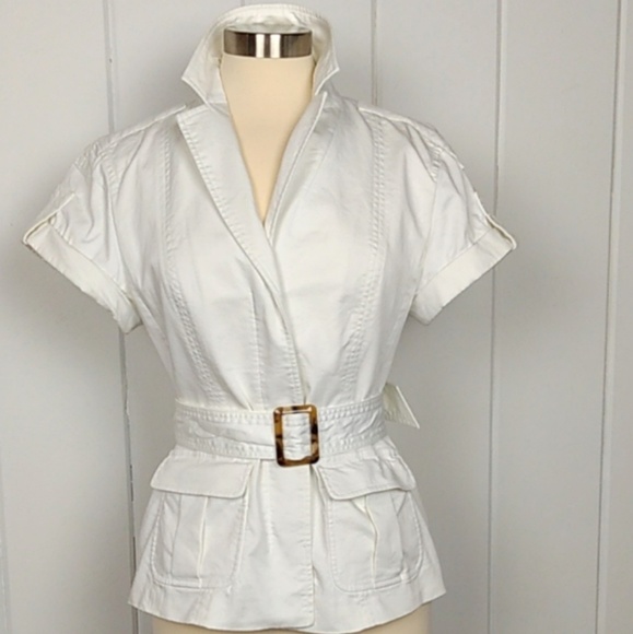 Trina Turk Jackets & Blazers - Banana Republic Trina Turk White Belted Jacket - 2